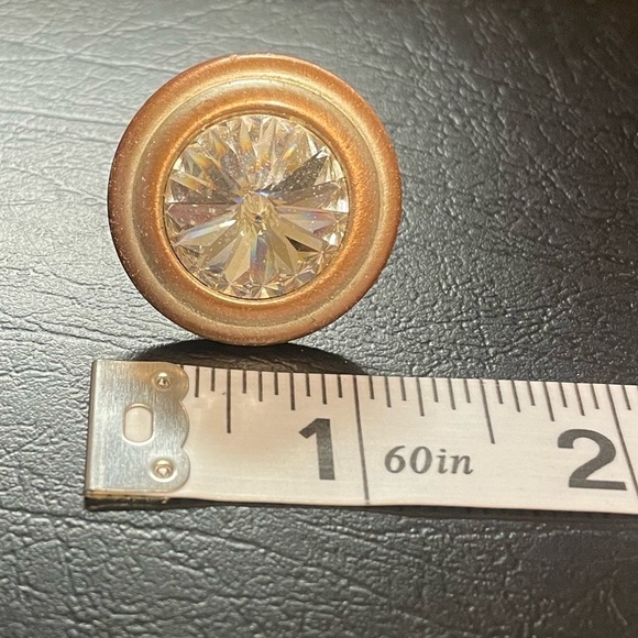 Brass rhinestone furniture knobs diamond silver vintage drawer cabinet knobs 4 - Picture 5 of 5